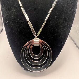 Vintage Monet Tournee' Silver tone Box Chain Necklace